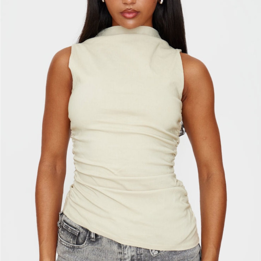 Pretty little thing asymmetrical Cream Top